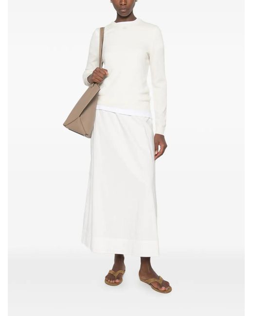 Bompard White Cashmere Sweater