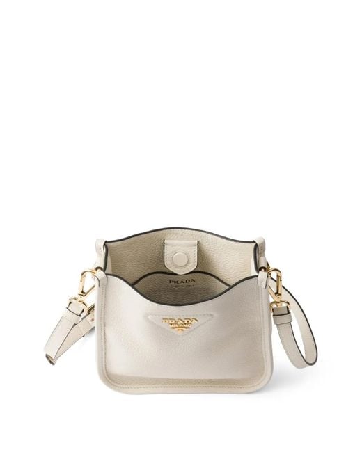 Prada White Mini Leather Shoulder Bag