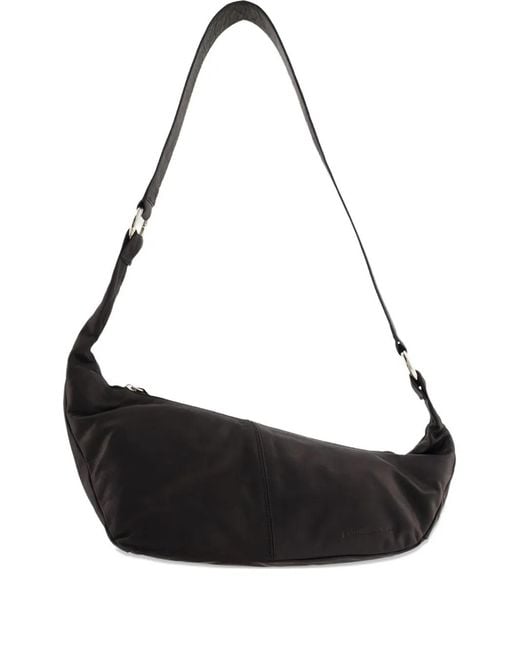 Paloma Wool Black Mini Dry Leather Shoulder Bag