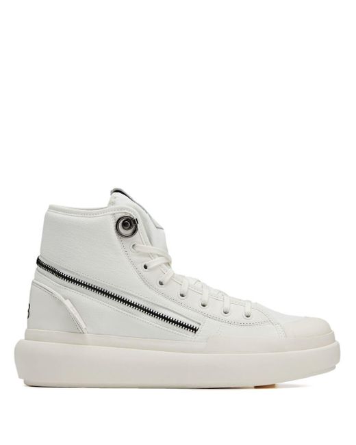 Y-3 Ajatu Court High Sneakers in White for Men | Lyst