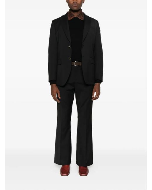 MARSĒM Black Notched-Lapel Single-Breasted Blazer for men