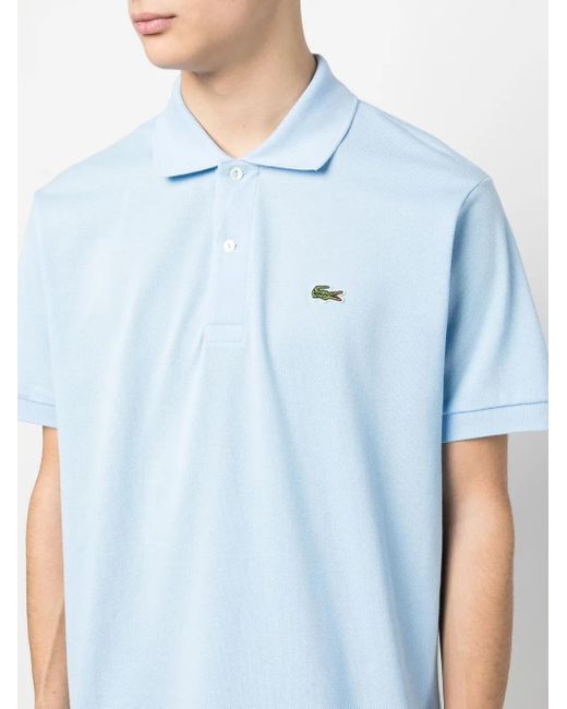 Polo À Patch Logo Lacoste pour homme en coloris Blue