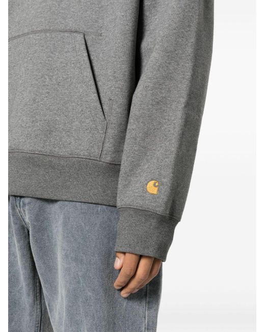 Hoodie en coton à design chiné Carhartt pour homme en coloris Gray