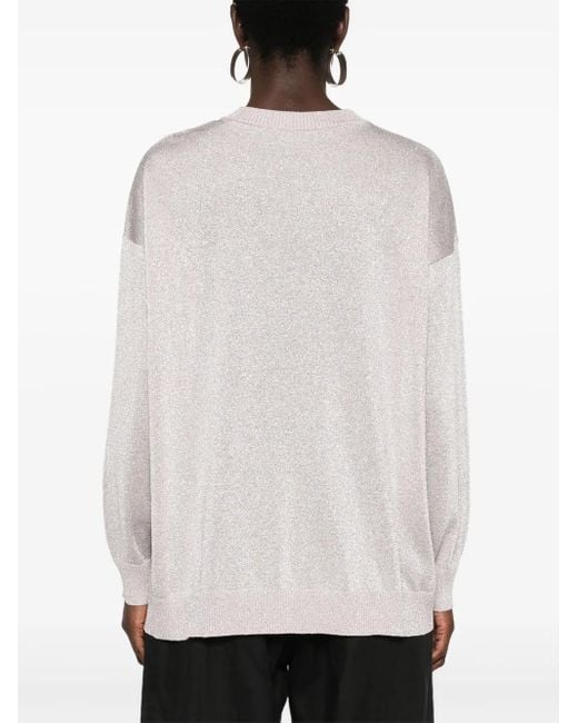 Missoni White Sweater With Metallic Effect