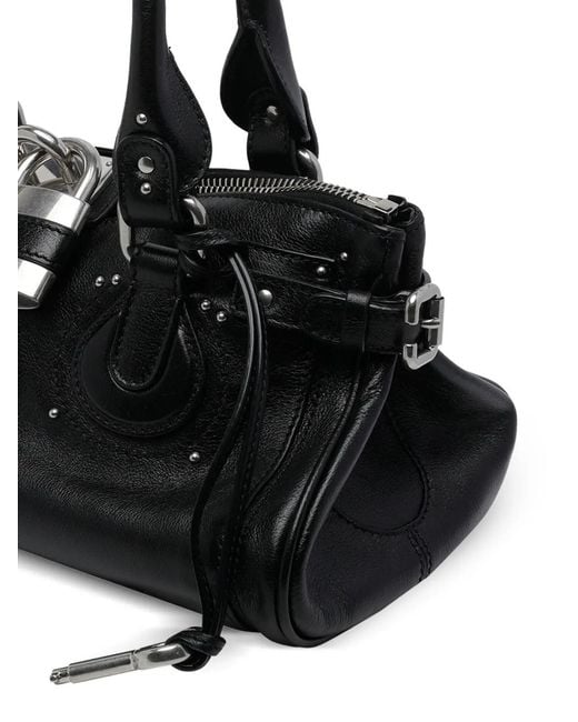 Chloé Black Paddington Leather Shoulder Bag