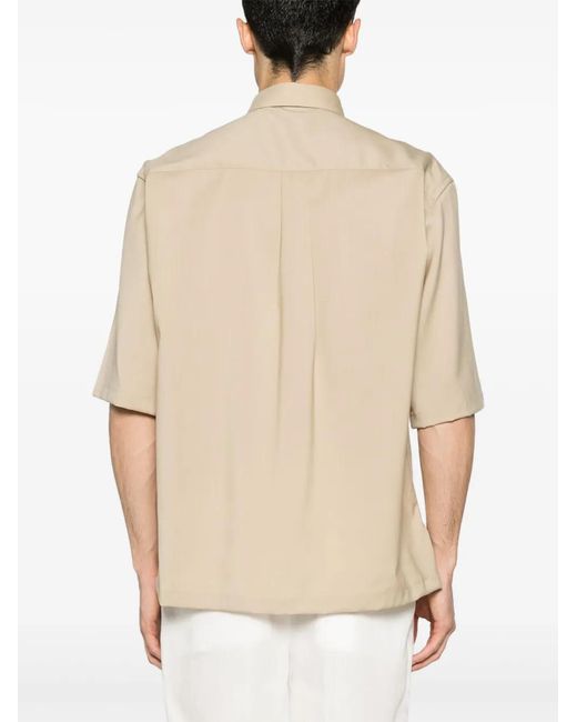 Costumein Natural Stefano Chest-Pocket Short-Sleeve Shirt for men