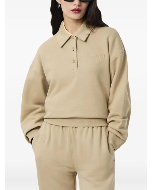 Lacoste Natural Logo-Patch Polo Top