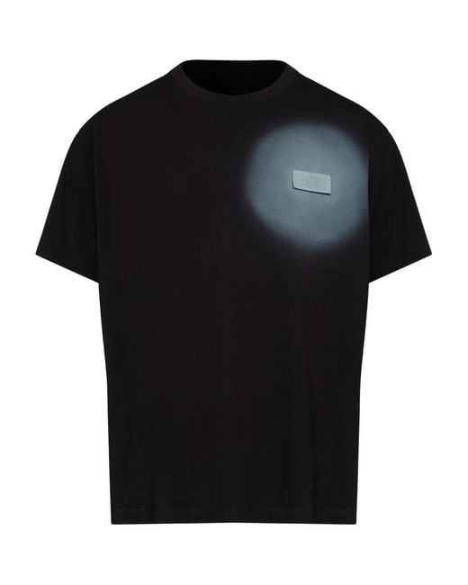 MM6 by Maison Margiela Black T-Shirt À Détail De Plaque for men