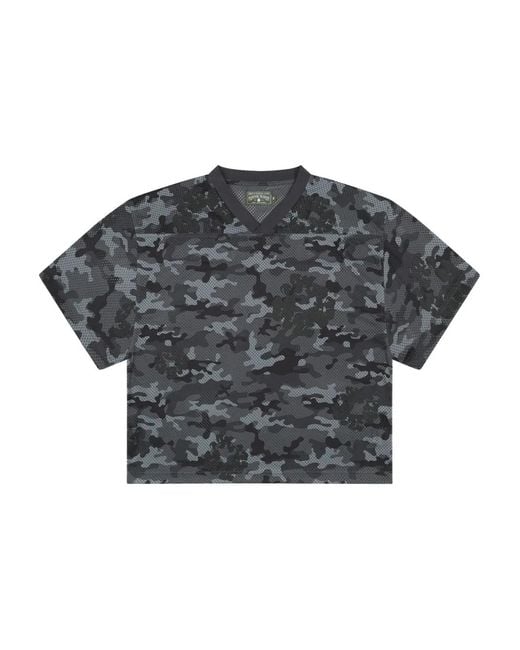 DENIM TEARS Gray Camouflage Wreath Mesh T-Shirt for men