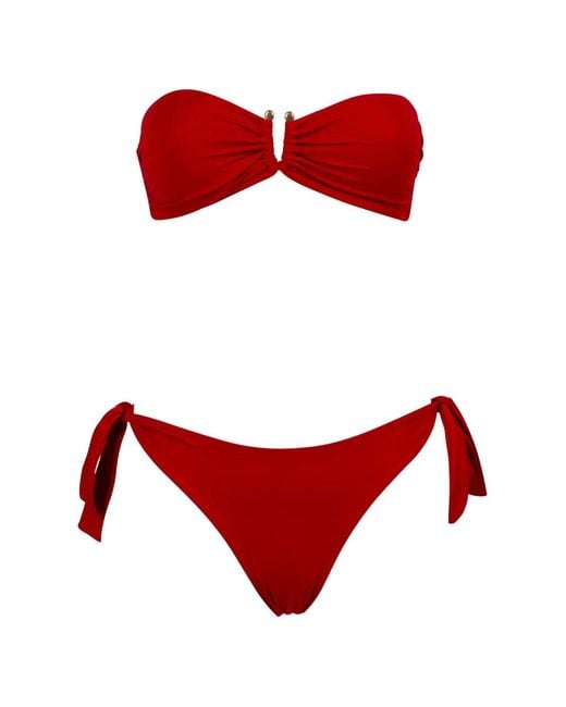 Bikini Con Lazo Fisico de color Red