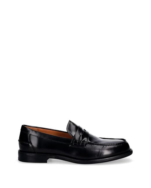 Vagabond Black Steven Leather Loafers for men