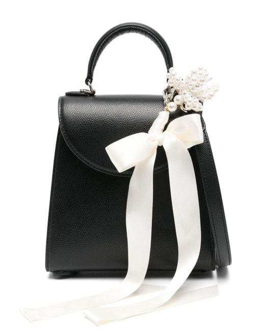 Simone Rocha Black Valentine Leather Tote Bag