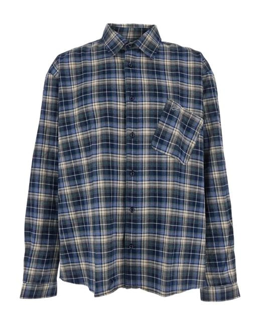ERL Blue Check-Pattern Shirt