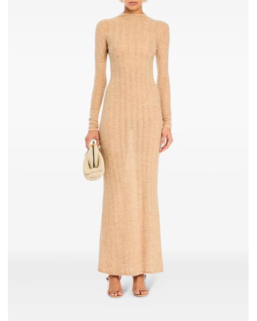 SER.O.YA Natural Una Cable-Knit Maxi Dress