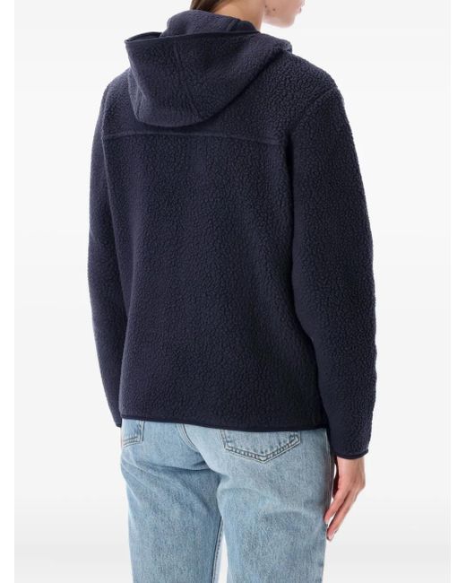 Patagonia Blue Hooded Fleece Jacket