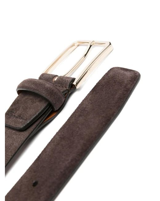 Santoni Brown Regular Belt Accessories for men