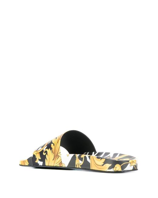 versace chain rubber pool slides