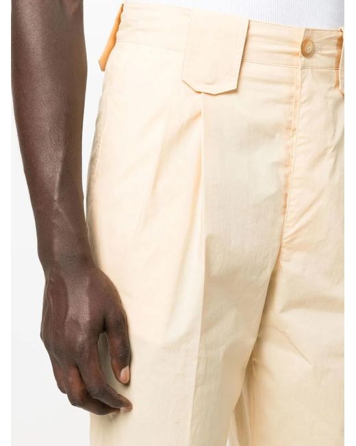 Nanushka Natural Pleat-Detail High-Waisted Trousers for men