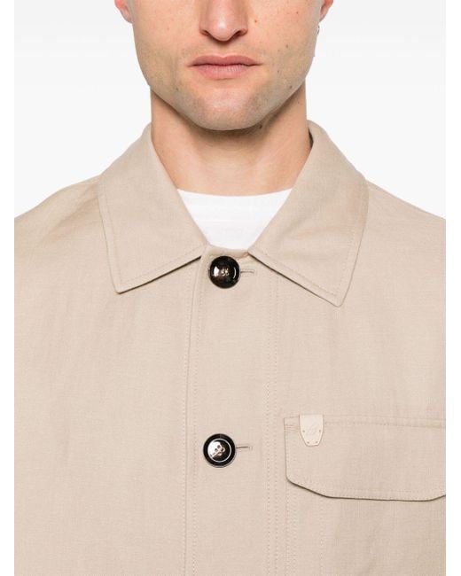 Brioni Natural Lightweight Shirt Jacket for men