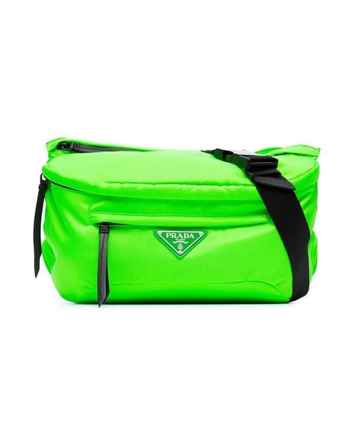 Prada Green Fluorescent Nylon Belt Bag