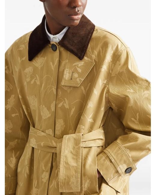 Erdem Natural Poppy Jacquard Oversized Jacket