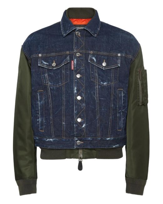 DSquared² Hybride Bomberjack in het Blue voor heren