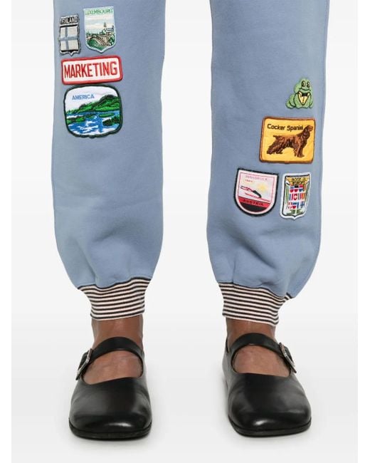 Bode Blue Warmup Patch Track Pants for men