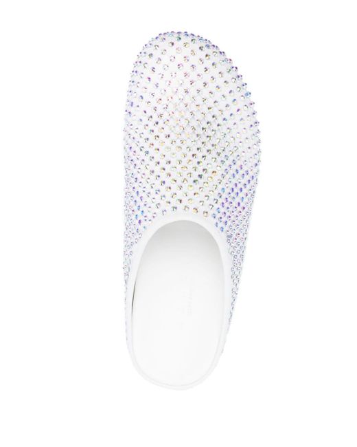Slippers con cristal Marni de color White