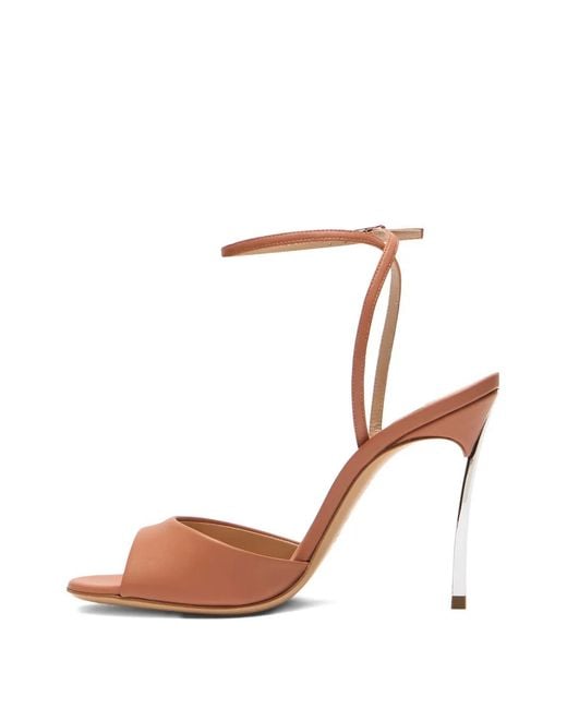 Casadei White Blade Heeled Sandals