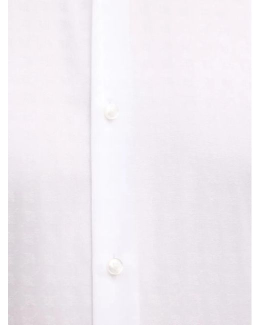 Joop! White Cornflower Pierce Logo-Pattern Long-Sleeved Shirt for men