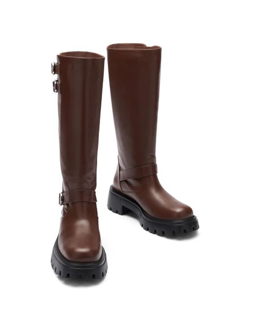 Stuart Weitzman Brown Emerson Moto Boot
