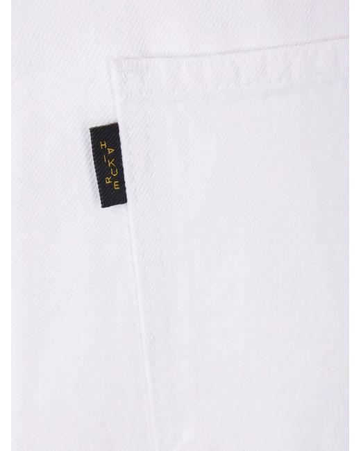 Haikure White Logo-Patch Jeans