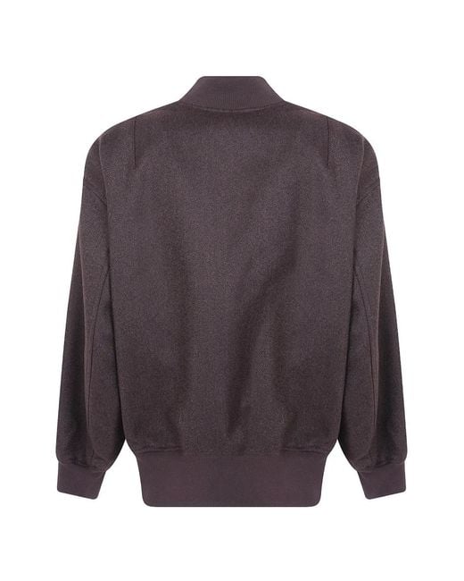 DR. HOPE Gray Herringbone-Pattern Wool Bomber Jacket