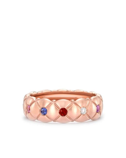 Faberge Pink 18Kt Rose Treillage Ring