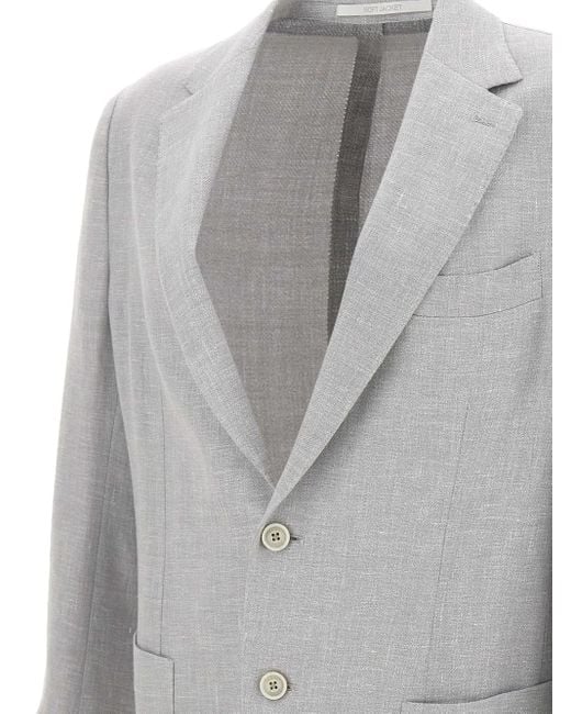 Blazer Monopetto di Eleventy in Gray da Uomo