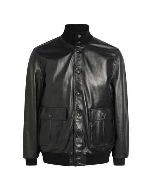 Valstar Black Quilted Leather Jacket for men