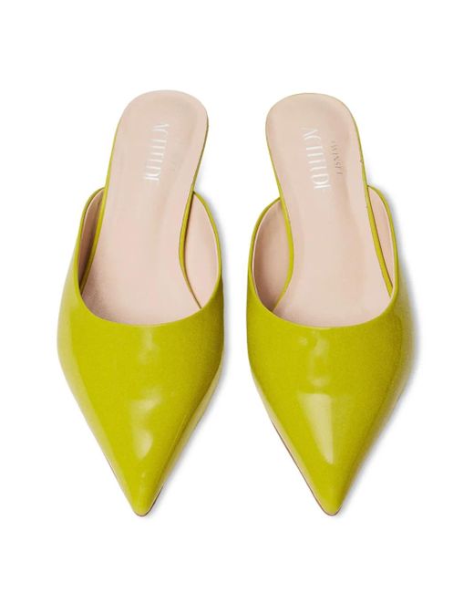 Twinset Yellow Pointed-Toe Mules