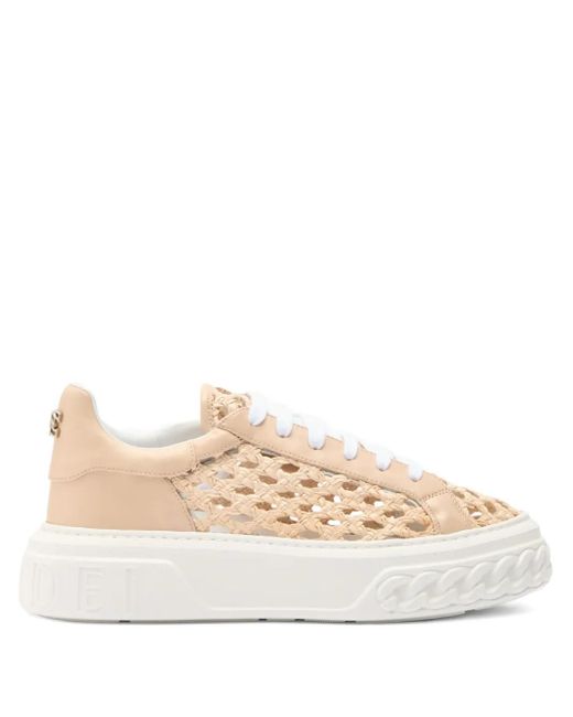 Casadei Natural Versilia Off Road Platform Sneakers