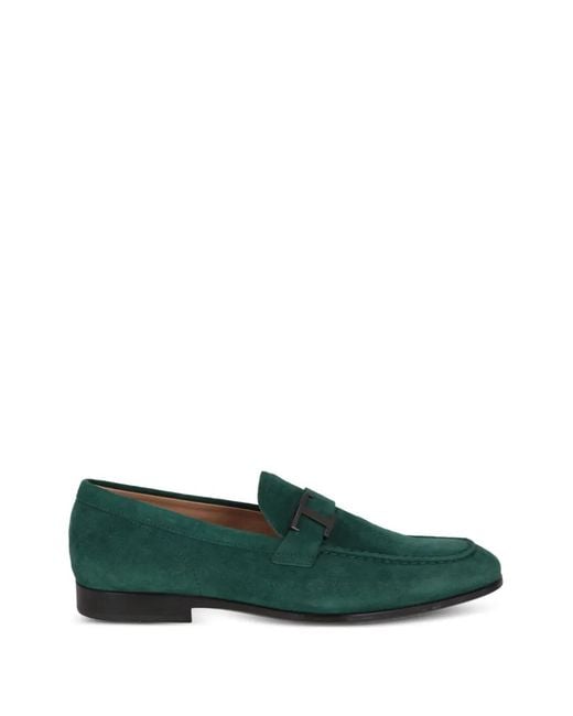 Tod's Green Mocassins T Timeless En Daim for men