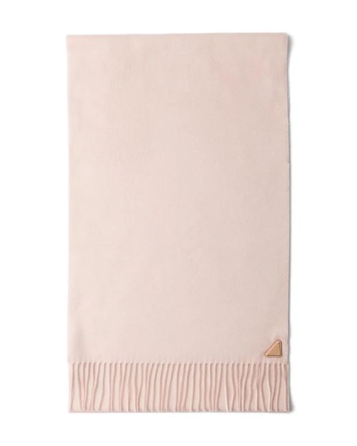 Prada Natural Schal Mit Logo