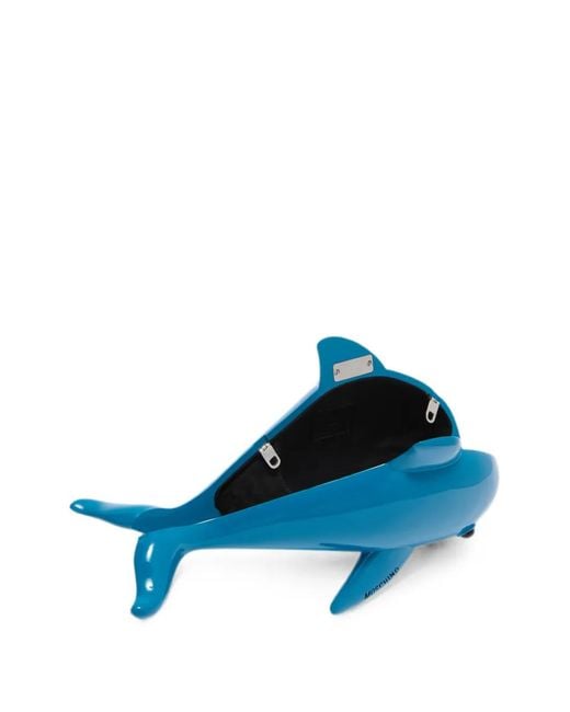 Moschino Blue Dolphin-Shape Shoulder Bag