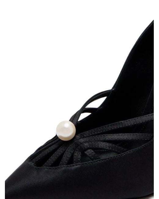ALEVI Black 110Mm Susi Pearl-Embellished Pumps