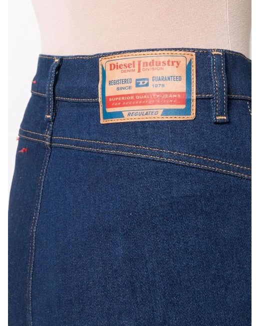DIESEL Blue High Waisted Mini Denim Shorts