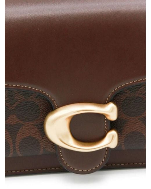 COACH Brown Tabby 26 Logo-Plaque Shoulder Bag