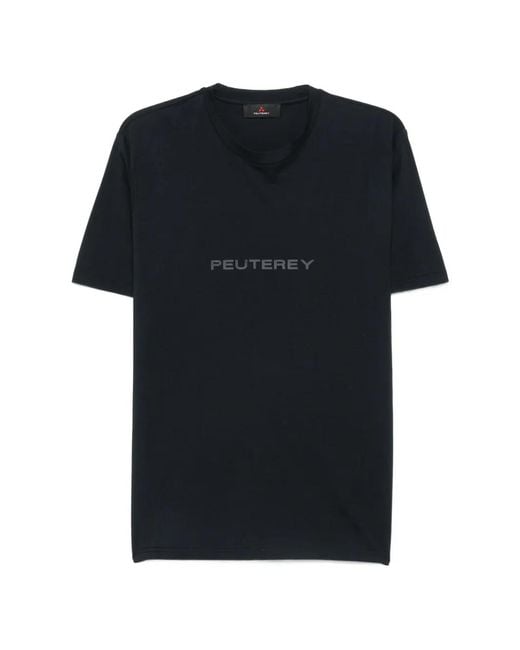 Peuterey Black Logo-Print T-Shirt for men