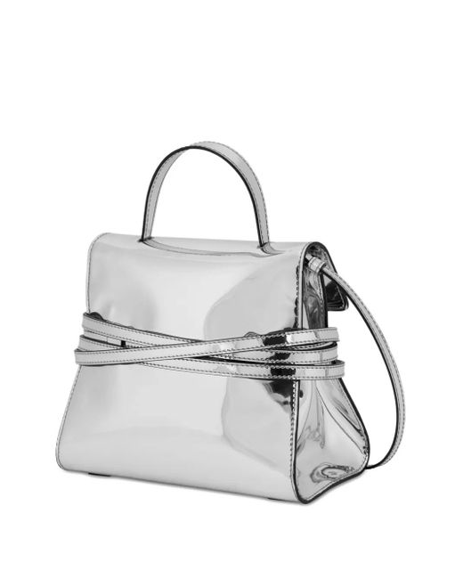 Moschino White Tie Me Tote Bag