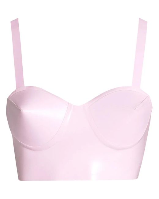 Maison Margiela Pink Latex Balconette Bra