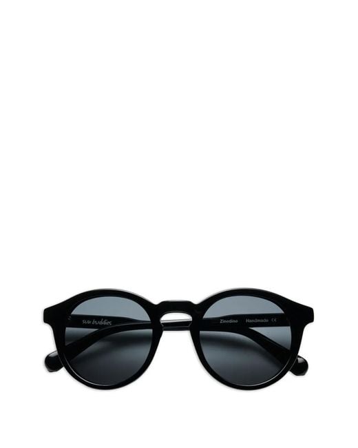 Sun Buddies Black Zinedine Round-Frame Sunglasses