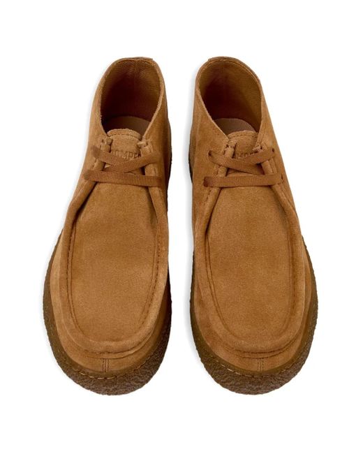 Camper Brown Peu Terreno Suede Lace-Up Desert Boots for men