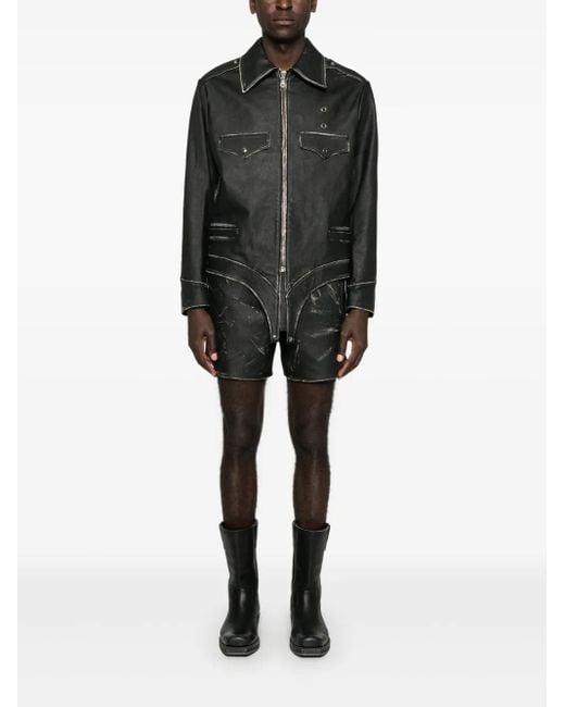 Coperni Black Leather Body Jacket for men
